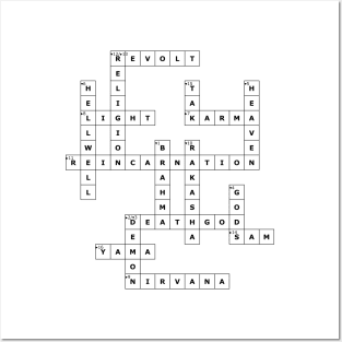 (1967LOL) Crossword pattern with words from a famous 1967 science fiction book. Posters and Art